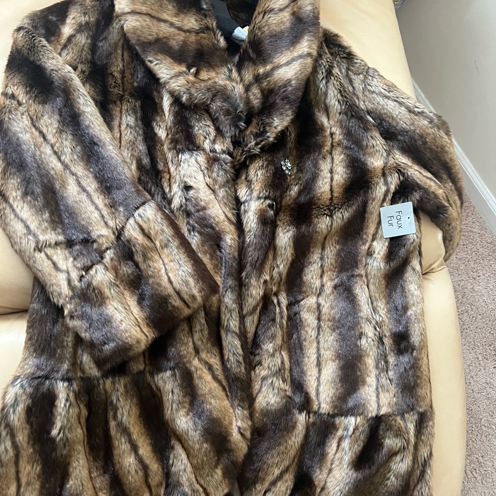 Faux fur coat